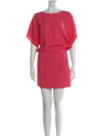 Pre-owned Adam Lippes Silk Mini Dress In Pink