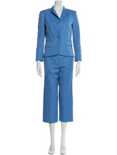 Pre-owned Adam Lippes Silk Pantsuit In Blue