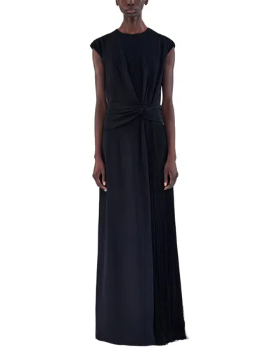Adam Lippes Silk Pasha Dress In Black