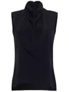 Adam Lippes Silk Top In Black
