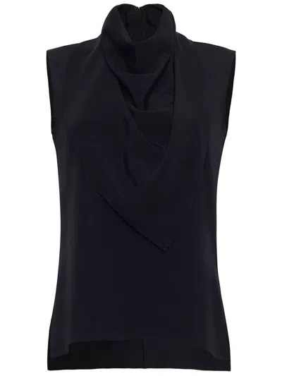 Adam Lippes Silk Top In Black