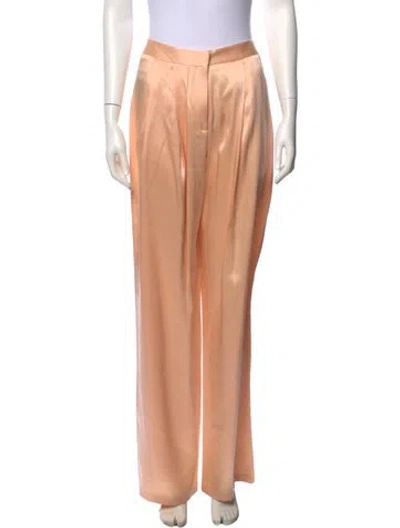 Pre-owned Adam Lippes Silk Wide Leg Pants In Neutral
