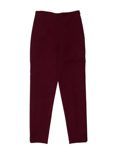 Pre-owned Adam Lippes Skinny Leg Pants In Burgundy