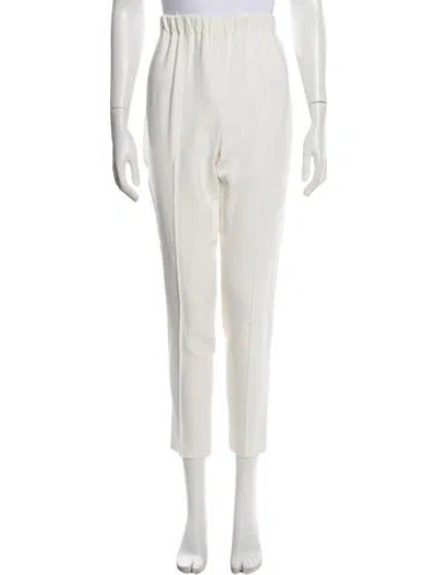 Pre-owned Adam Lippes Skinny Leg Pants In White
