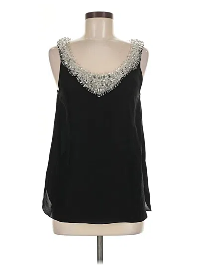 Pre-owned Adam Lippes Sleeveless Silk Top Black Sweetheart Neckline Tops