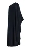 Adam Lippes Solene Silk Crepe Dress In Navy