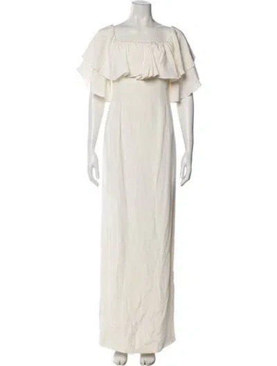 Pre-owned Adam Lippes Square Neckline Mini Dress W/ Tags In Neutral