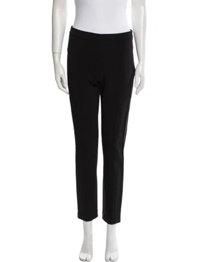 Pre-owned Adam Lippes Straight Leg Pants In Black