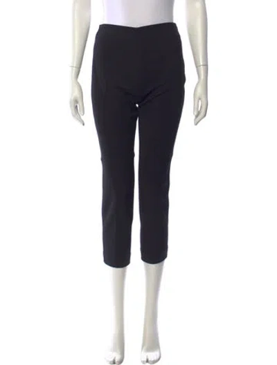Pre-owned Adam Lippes Straight Leg Pants In Black