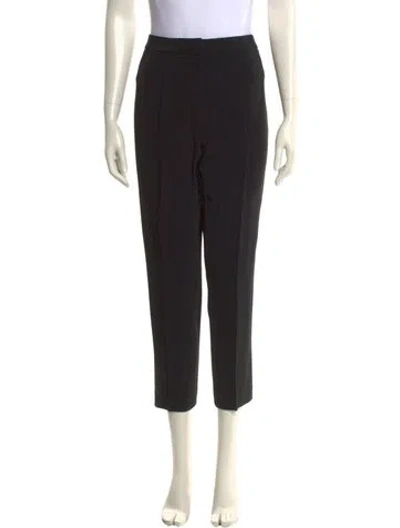 Pre-owned Adam Lippes Straight Leg Pants In Black