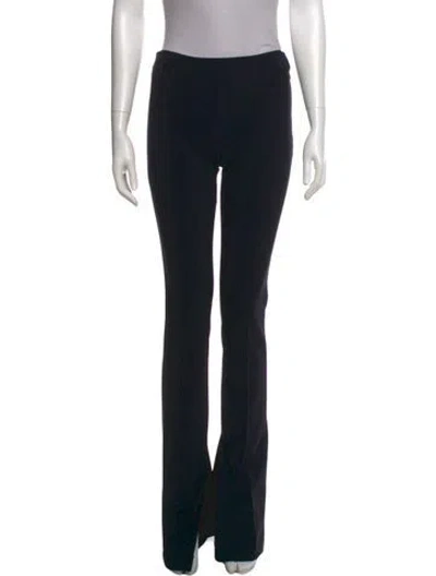 Pre-owned Adam Lippes Straight Leg Pants In Black
