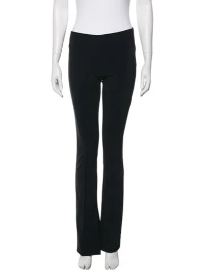 Pre-owned Adam Lippes Straight Leg Pants In Black