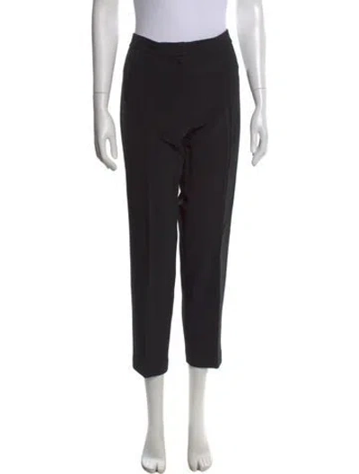 Pre-owned Adam Lippes Straight Leg Pants In Black