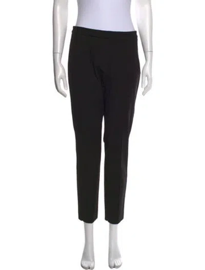 Pre-owned Adam Lippes Straight Leg Pants In Black