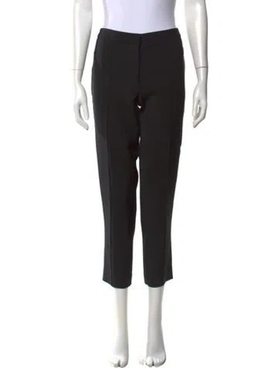 Pre-owned Adam Lippes Straight Leg Pants In Black