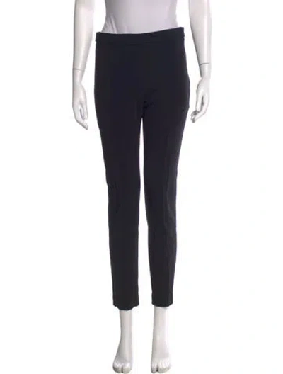 Pre-owned Adam Lippes Straight Leg Pants In Black