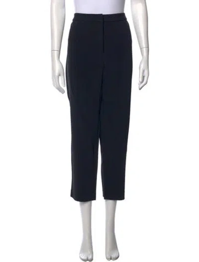 Pre-owned Adam Lippes Straight Leg Pants In Black