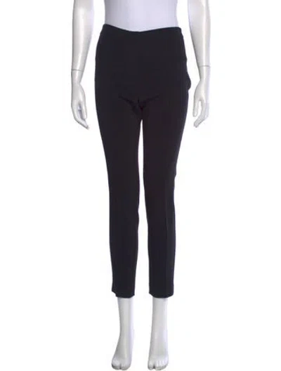 Pre-owned Adam Lippes Straight Leg Pants In Black