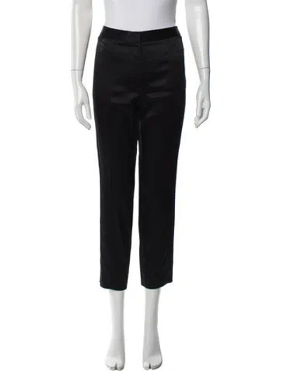 Pre-owned Adam Lippes Straight Leg Pants In Black