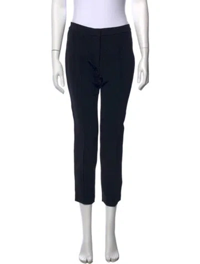 Pre-owned Adam Lippes Straight Leg Pants In Black