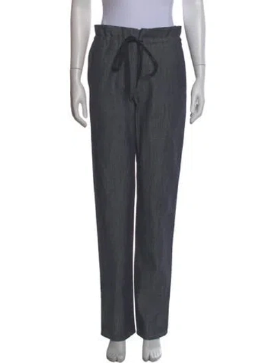 Pre-owned Adam Lippes Straight Leg Pants In Blue