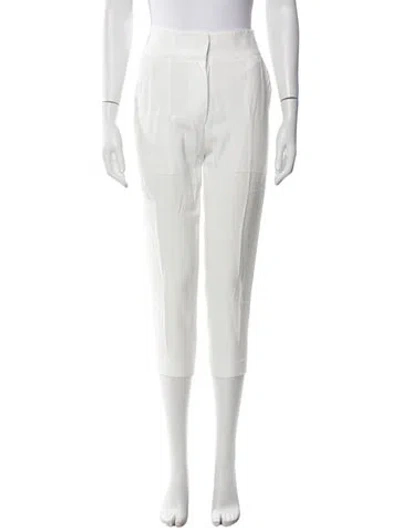 Pre-owned Adam Lippes Straight Leg Pants In Neutral
