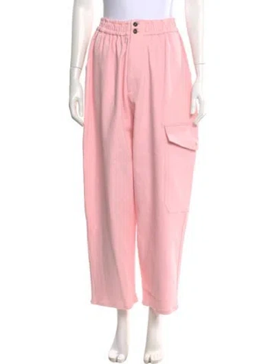 Pre-owned Adam Lippes Straight Leg Pants In Pink