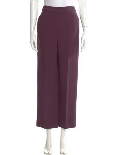 Pre-owned Adam Lippes Straight Leg Pants In Purple