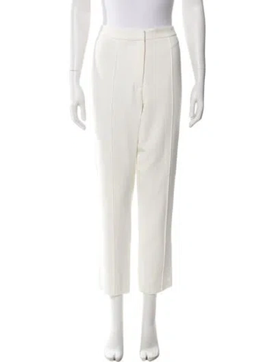 Pre-owned Adam Lippes Straight Leg Pants In White
