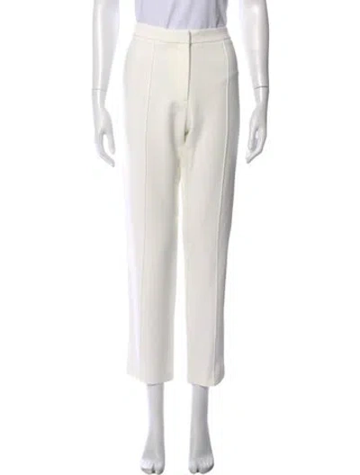 Pre-owned Adam Lippes Straight Leg Pants In White