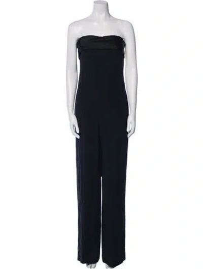 Pre-owned Adam Lippes Strapless Jumpsuit In Black