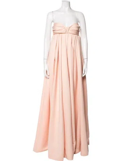 Pre-owned Adam Lippes Strapless Long Dress In Neutrals
