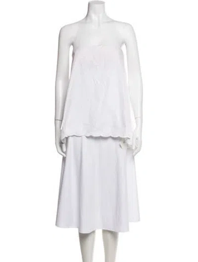 Pre-owned Adam Lippes Strapless Top In Neutral
