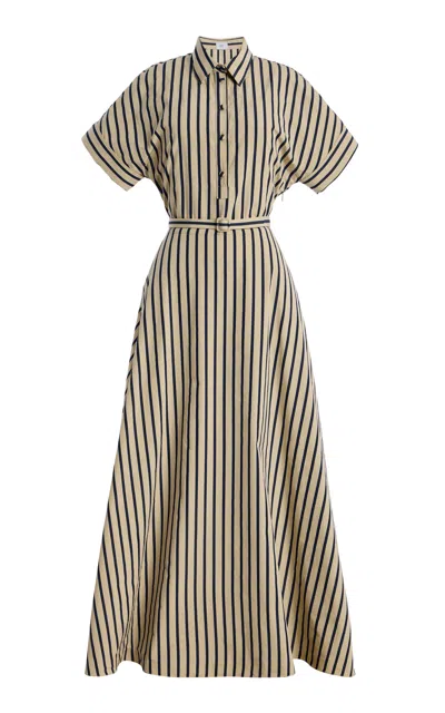 Adam Lippes Striped Cotton-poplin Midi Dress