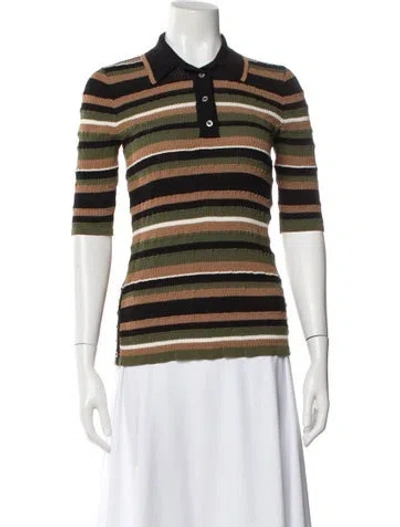 Pre-owned Adam Lippes Striped Crew Neck Sweater W/ Tags In Multi