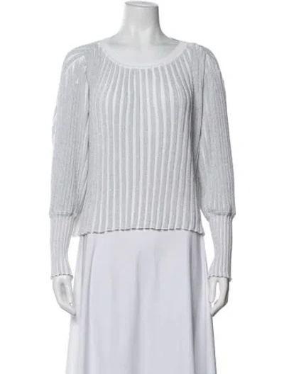 Pre-owned Adam Lippes Striped Jacket In Grey/white