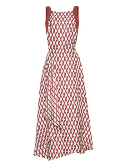 Adam Lippes Sunita Midi Dress In Brown