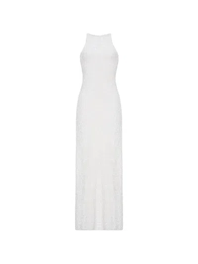 Adam Lippes Taylor Sequin-embellished Maxi Dress In White