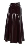 Adam Lippes Tess Mid-rise Lacquer-canvas Midi Skirt