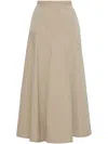 Adam Lippes Cotton Twill Tess Maxi Skirt In Neutral