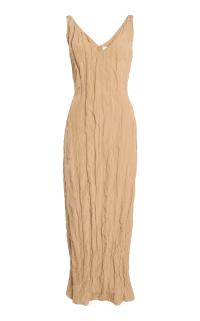 Adam Lippes Textured V-neck Midi Dress