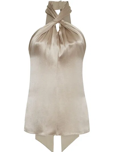 Adam Lippes Thalia Top In Gold