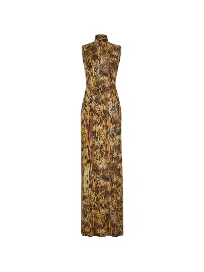 Adam Lippes Theo Abstract-print Silk Maxi Dress In Multi