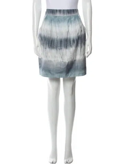 Pre-owned Adam Lippes Tie-dye Print Knee-length Skirt In Green
