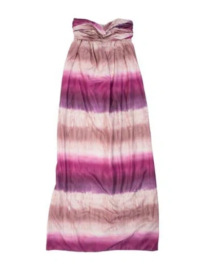 Pre-owned Adam Lippes Tie-dye Print Long Dress W/ Tags In Pink