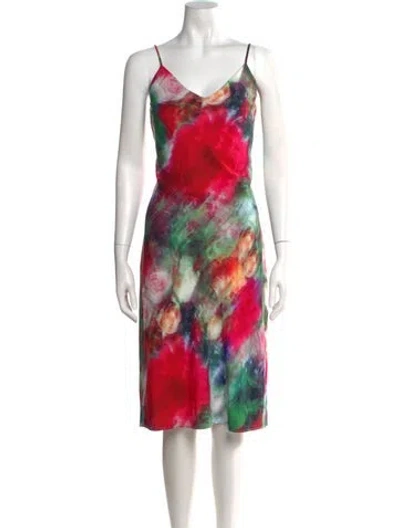 Pre-owned Adam Lippes Tie-dye Print Midi Length Dress
