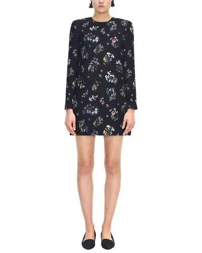 Adam Lippes Tilley Wool & Silk-blend Dress In Black