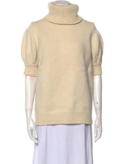 Pre-owned Adam Lippes Turtleneck Sweater In Neutral