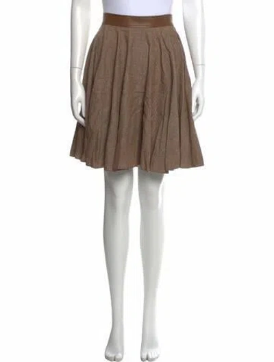 Pre-owned Adam Lippes Tweed Pattern Mini Skirt In Black
