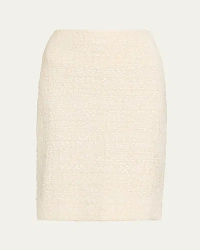 Adam Lippes Tweed Pencil Skirt In Ivory